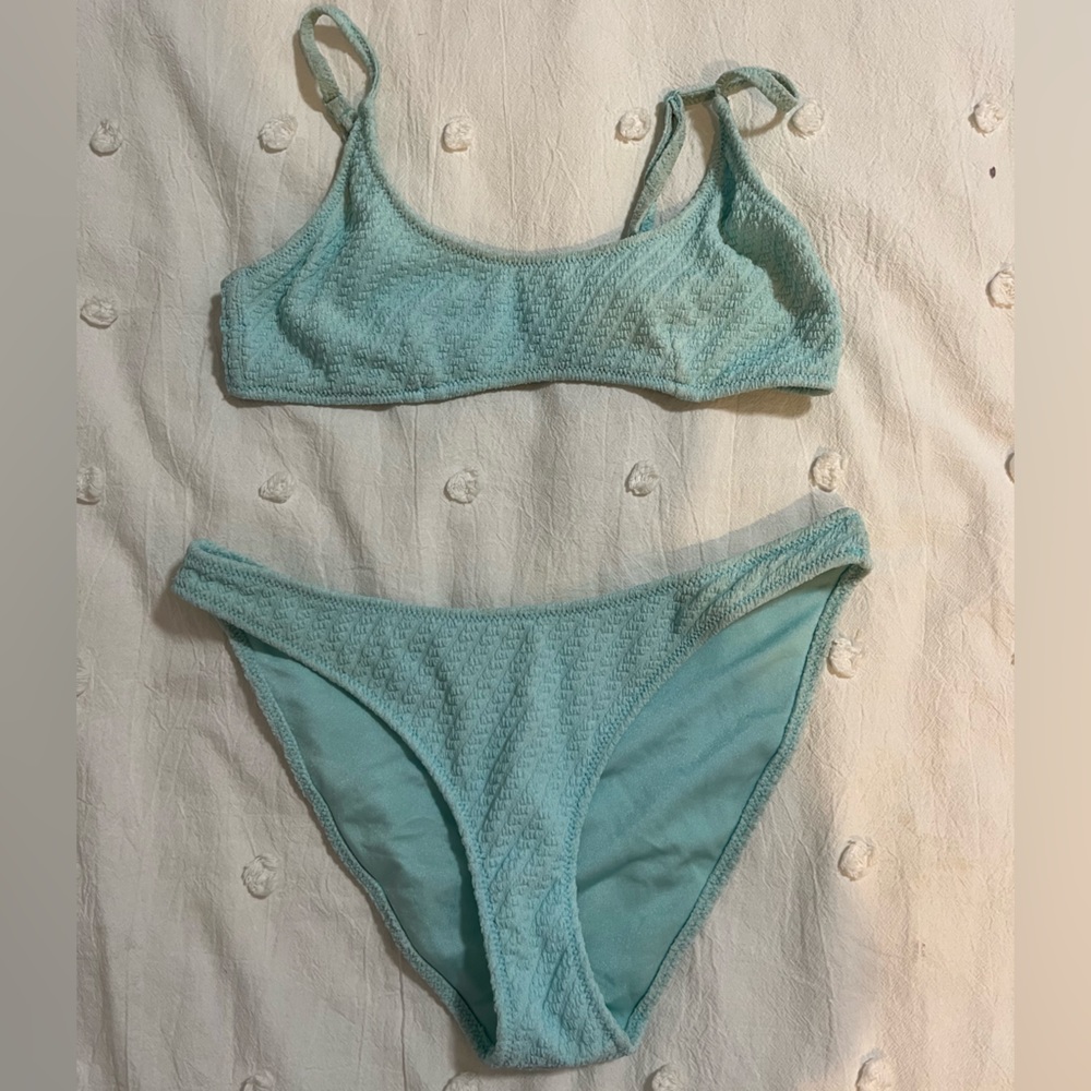 Triangl blue bathing suit